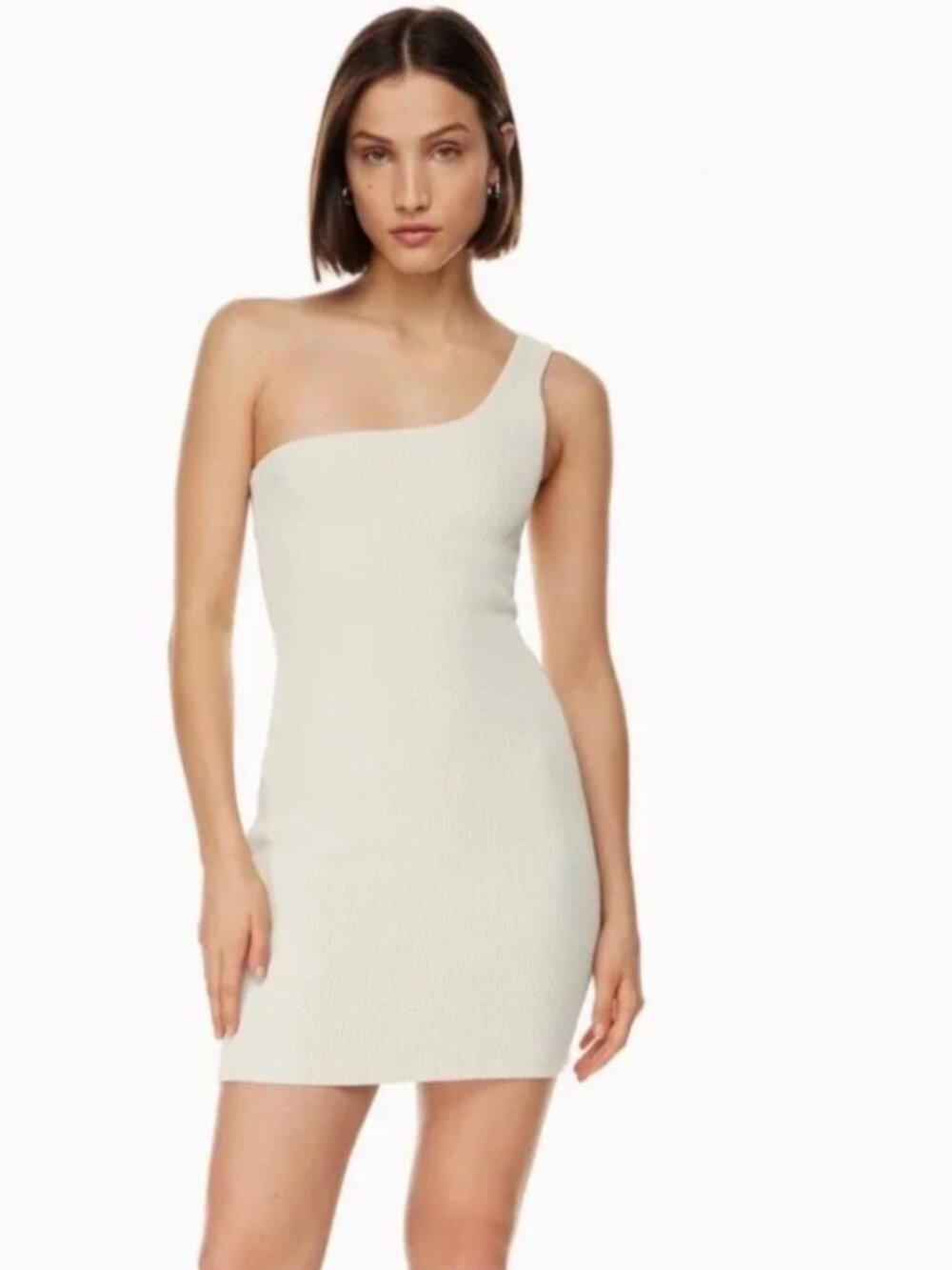 One Shoulder Rib Dress